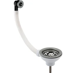 Butler & Rose Basket Strainer Waste with Round Overflow for Ceramic Kitchen Sinks