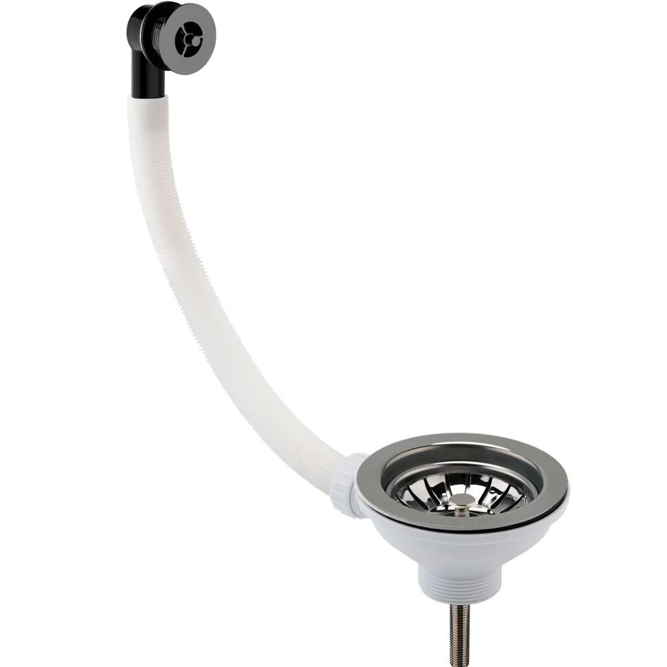Butler & Rose Basket Strainer Waste with Round Overflow for Ceramic Kitchen Sinks