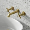Butler & Rose Beatrice Brushed Brass Wall Mounted Basin Mixer Tap