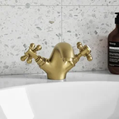 Butler & Rose Beatrice Brushed Brass Basin Mixer Tap