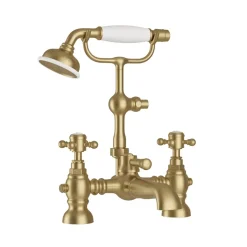 Butler & Rose Beatrice Brushed Brass Bath Shower Mixer & Kit