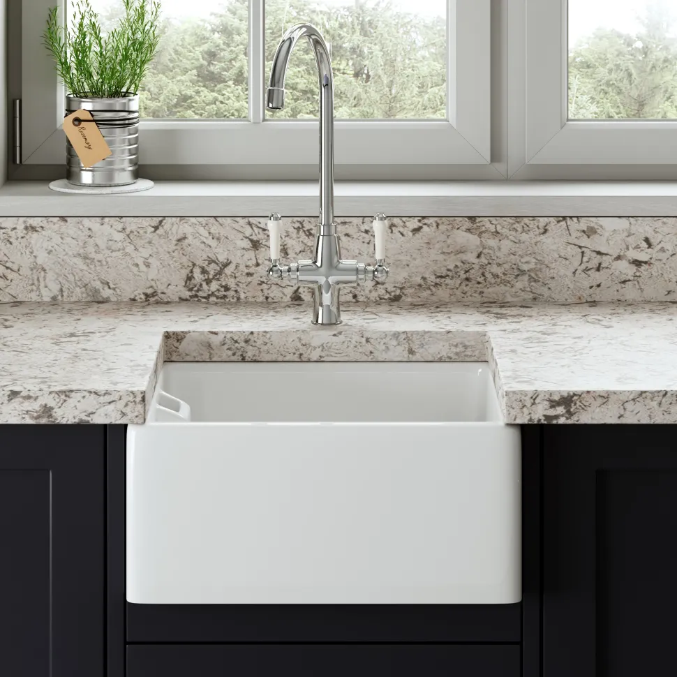 Butler & Rose Belfast / Butler Ceramic Fireclay Kitchen Sink - 460 x 380mm