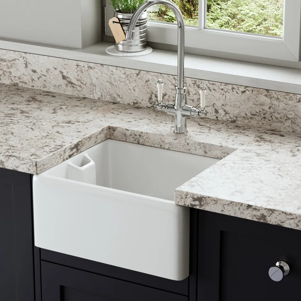 Butler & Rose Belfast / Butler Ceramic Fireclay Kitchen Sink - 460 x 380mm