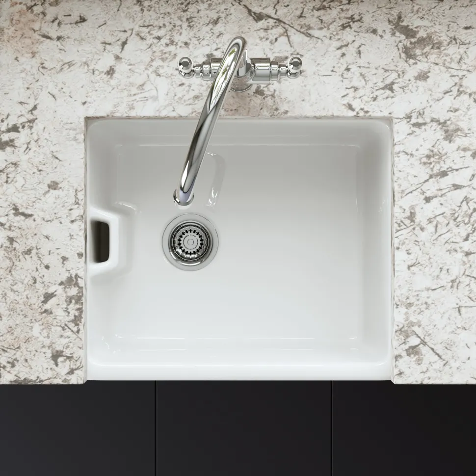 Butler & Rose Belfast / Butler Ceramic Fireclay Kitchen Sink - 460 x 380mm