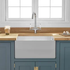 Butler & Rose Belfast Butler Kitchen Sink with Victoria Kitchen Tap & Basket Strainer Waste