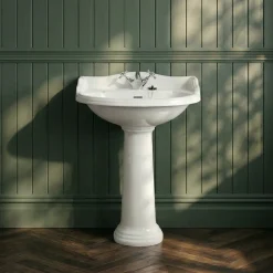 Butler & Rose Benedict 600mm Full Pedestal & Basin - 1 Tap Hole