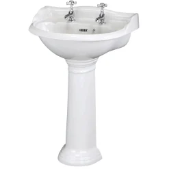 Butler & Rose Benedict 500mm Full Pedestal & Basin - 2 Tap Hole