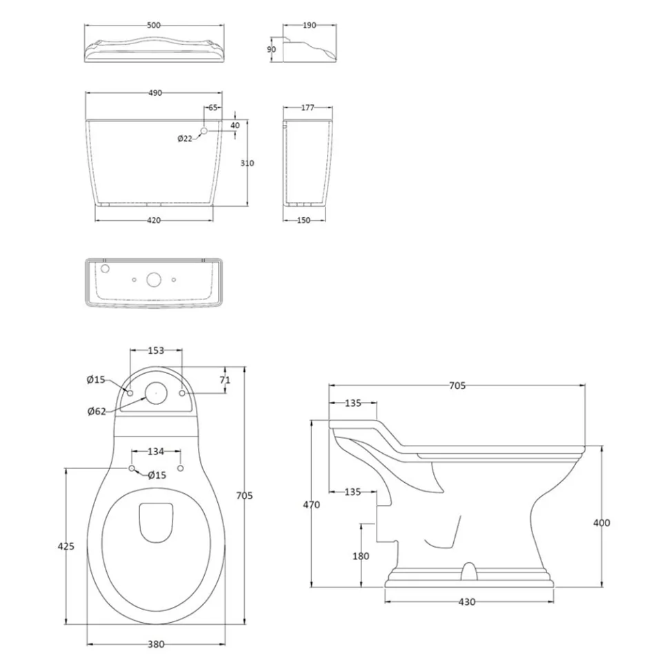Butler & Rose Benedict Traditional Bathroom Suite