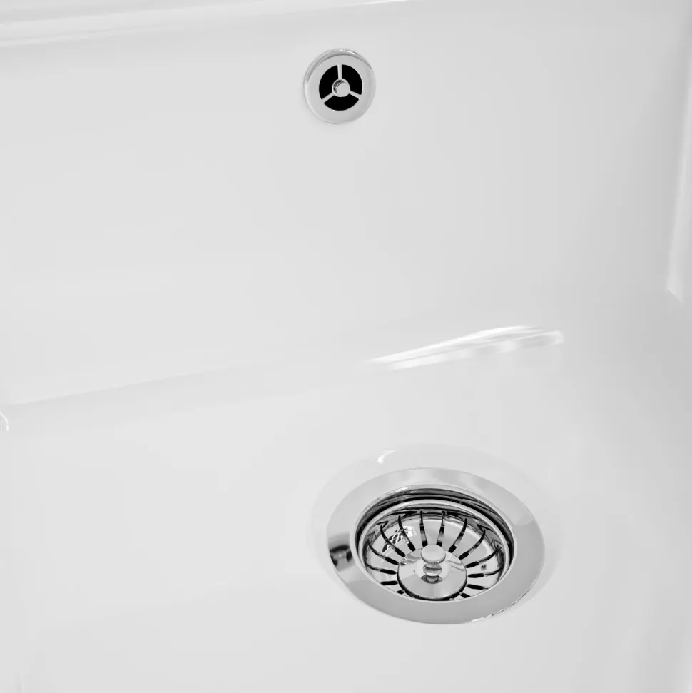 Butler & Rose 1.5 Bowl Ceramic Kitchen Sink and Butler & Rose Victoria Traditional Kitchen Mixer Tap