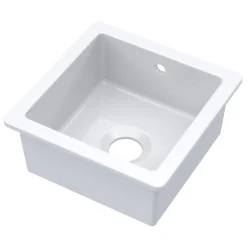 Butler & Rose Bryn 1 Bowl Fireclay Ceramic Inset/Undermount Kitchen Sink - 457mm x 457mm