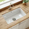 Butler & Rose Bryn XL 1 Bowl White Fireclay Ceramic Inset/Undermount Kitchen Sink - 763mm x 457mm