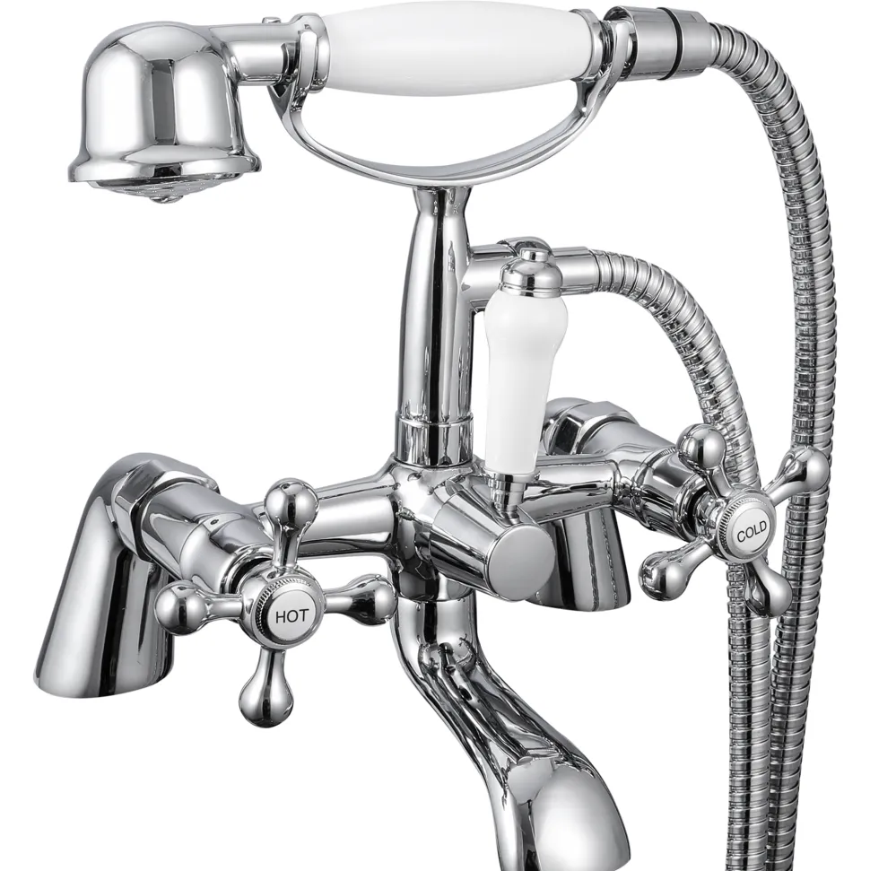 Butler & Rose Carlton Deck Mounted Bath Shower Mixer with Handset Kit