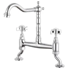 Butler & Rose Carlton Traditional Kitchen Bridge Mixer - Crosshead Handles