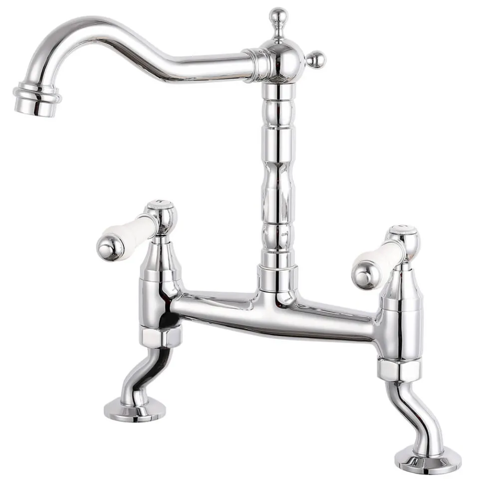 Butler & Rose Carlton Traditional Polished Chrome Kitchen Bridge Mixer and Complete Filter Kit