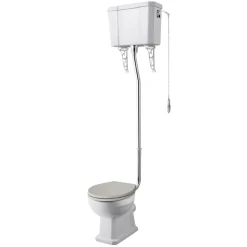 Butler & Rose Catherine Comfort Height High Level Toilet with Pan, Cistern & Flush Pipe
