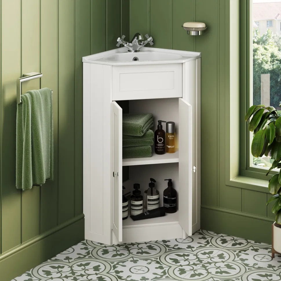 Butler & Rose Catherine Corner Cloakroom Vanity Unit with Basin
