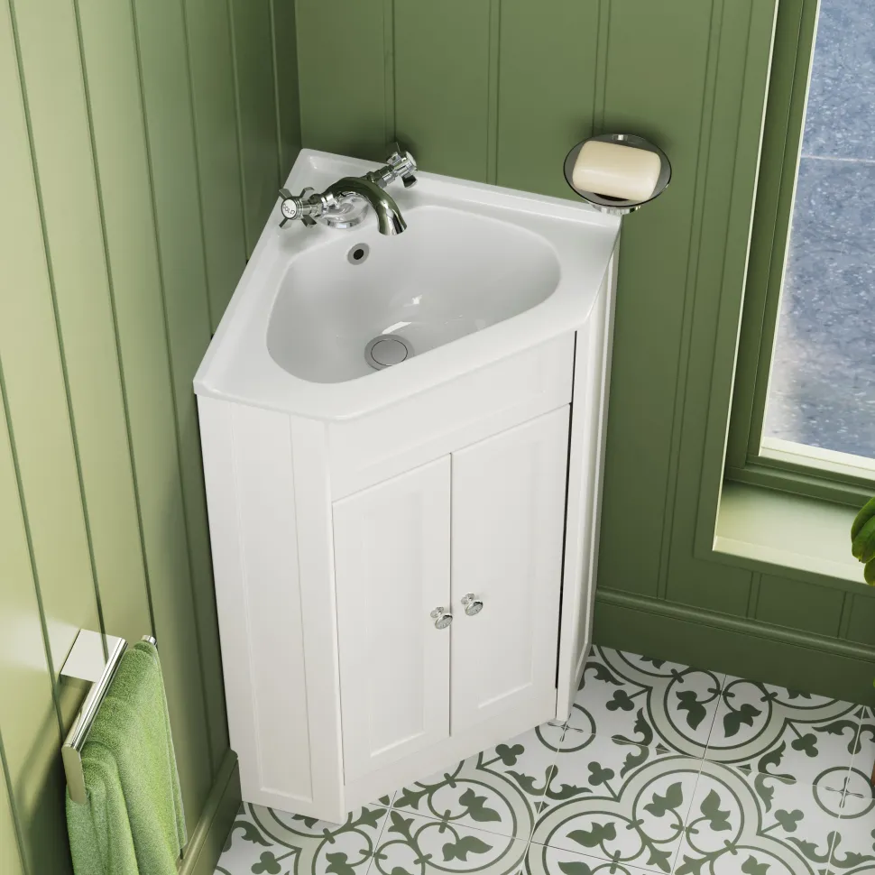 Butler & Rose Catherine Corner Cloakroom Vanity Unit with Basin