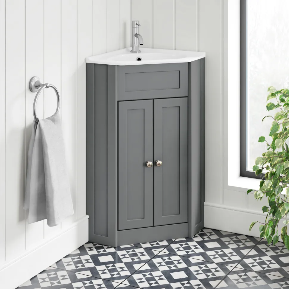 Butler & Rose Catherine Corner Cloakroom Vanity Unit with Basin