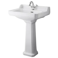 Butler & Rose Catherine 600mm Full Pedestal & Basin - 1 Tap Hole