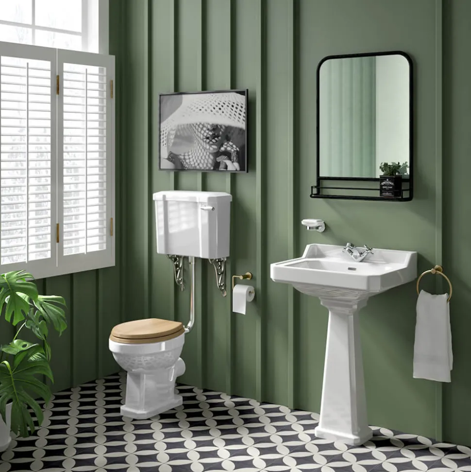 Butler & Rose Catherine 600mm Full Pedestal & Basin - 1 Tap Hole