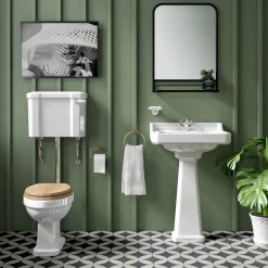 Butler & Rose Catherine 600mm Full Pedestal & Basin - 1 Tap Hole