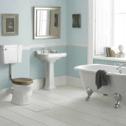 Butler & Rose Catherine 600mm Full Pedestal & Basin - 2 Tap Hole