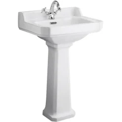 Butler & Rose Catherine 560mm Full Pedestal & Basin - 1 Tap Hole