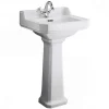 Butler & Rose Catherine 500mm Full Pedestal & Basin - 1 Tap Hole