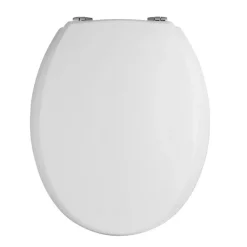 Butler & Rose Catherine Round Wooden Seat With Chrome Hinges - Bottom Fix
