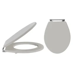 Butler & Rose Catherine Stone Grey Soft Closing Top Fix Toilet Seat
