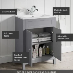Butler & Rose Catherine Traditional Floorstanding Vanity Unit with Basin