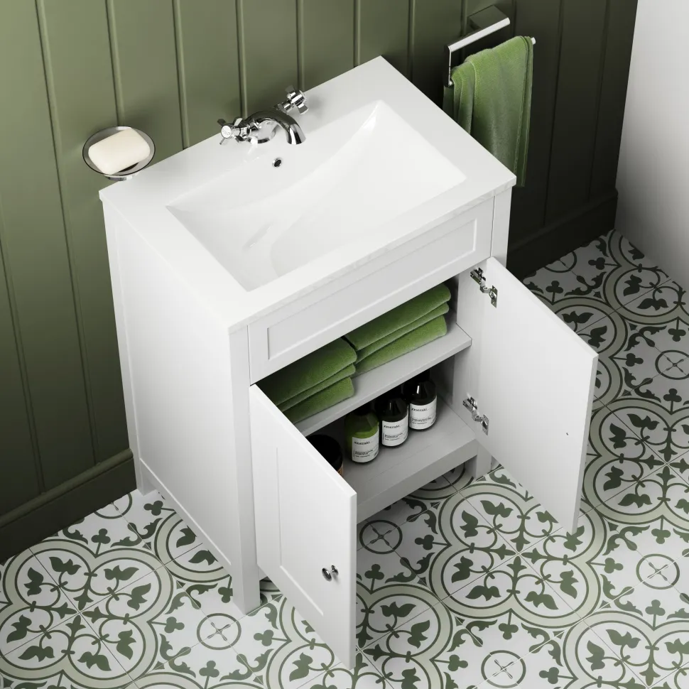 Butler & Rose Catherine Traditional Floorstanding Vanity Unit with Basin