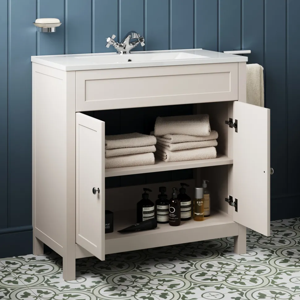 Butler & Rose Catherine Traditional 800mm Floorstanding Vanity Unit with Basin