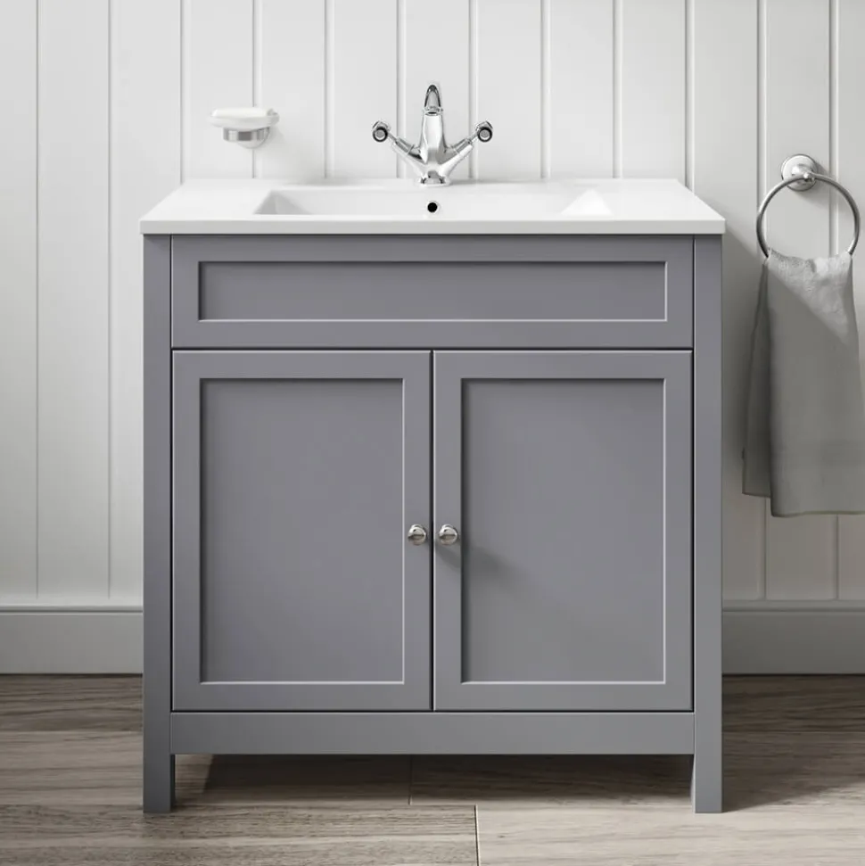 Butler & Rose Catherine Traditional 800mm Floorstanding Vanity Unit with Basin