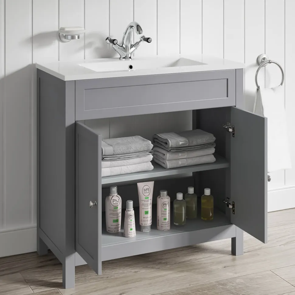 Butler & Rose Catherine Traditional 800mm Floorstanding Vanity Unit with Basin