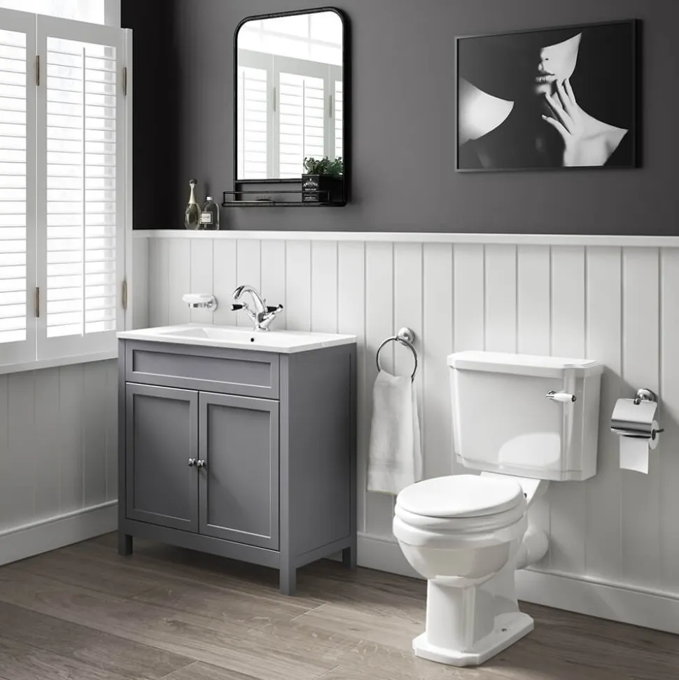 Butler & Rose Catherine Traditional 800mm Floorstanding Vanity Unit with Basin