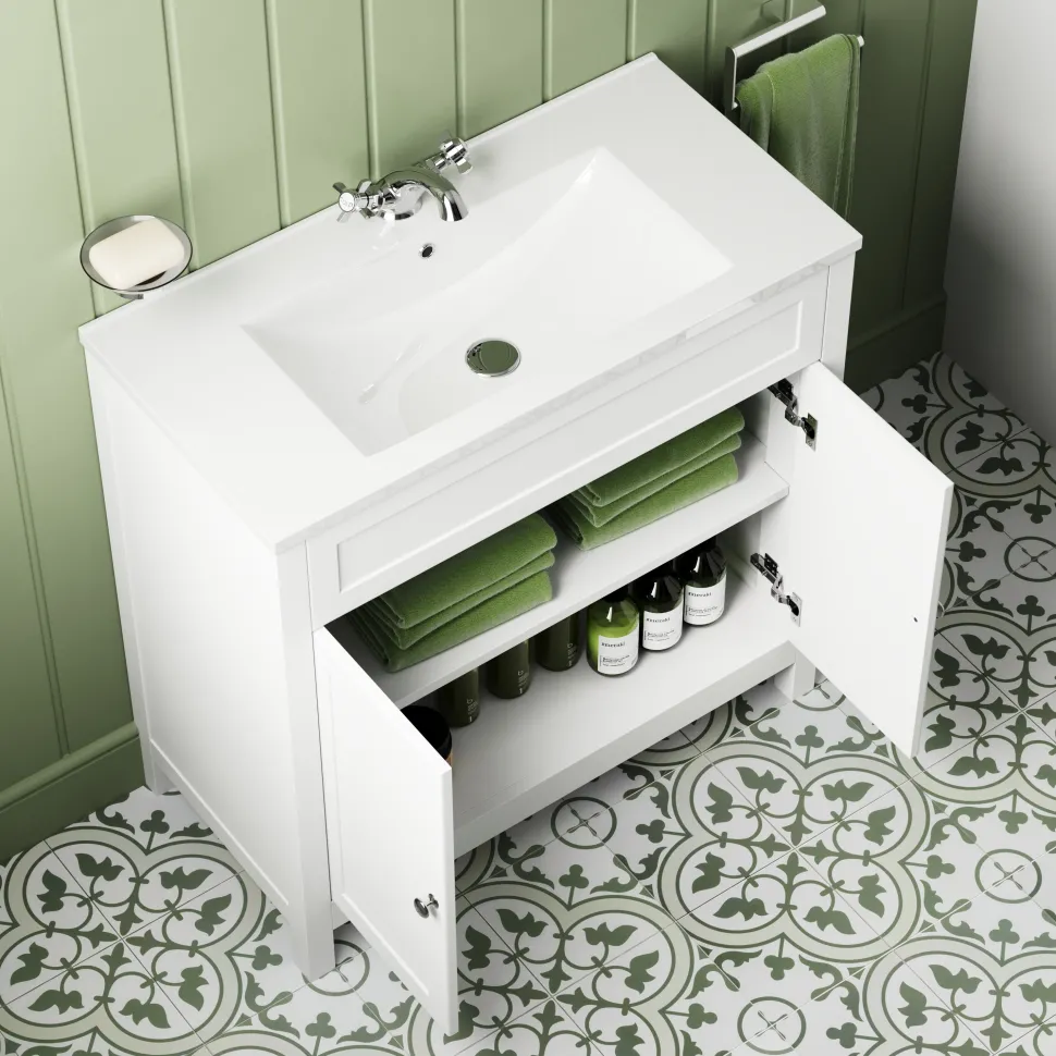 Butler & Rose Catherine Traditional 800mm Floorstanding Vanity Unit with Basin