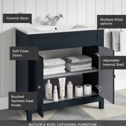 Butler & Rose Catherine Traditional 800mm Floorstanding Vanity Unit with Basin