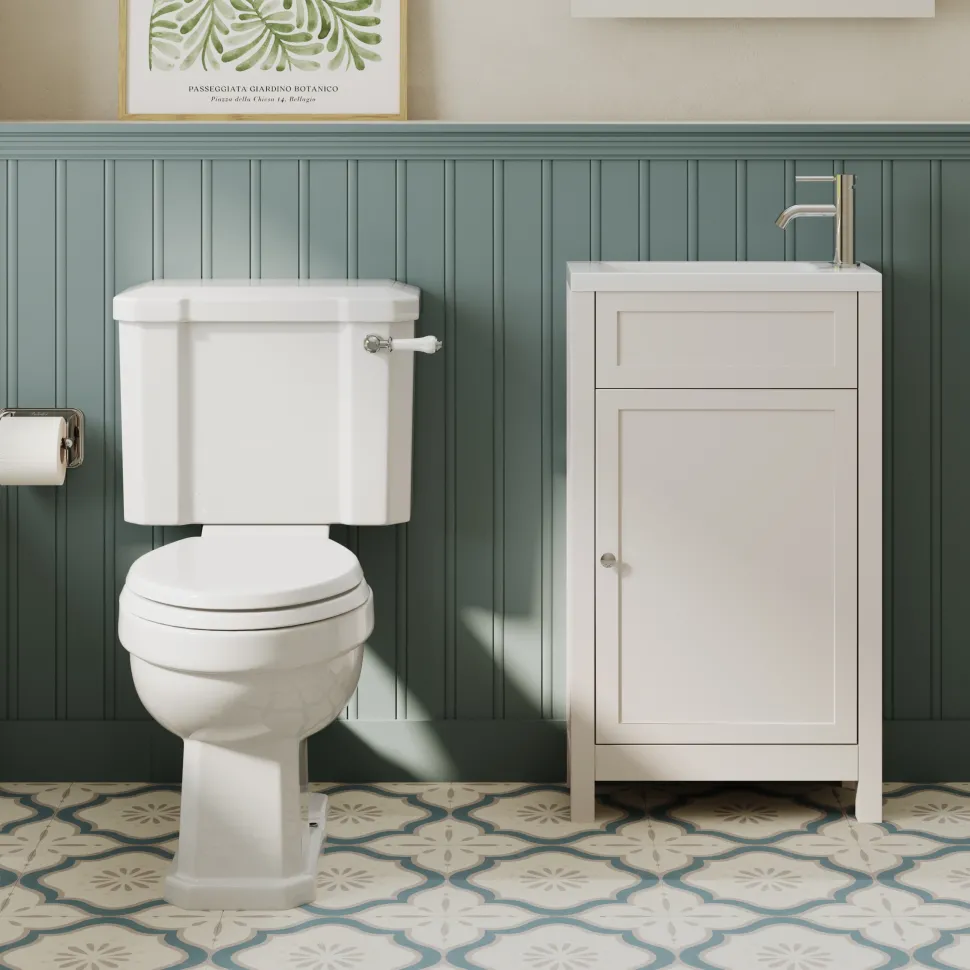 Butler & Rose Catherine Traditional Cloakroom Toilet & Vanity Unit Bathroom Suite