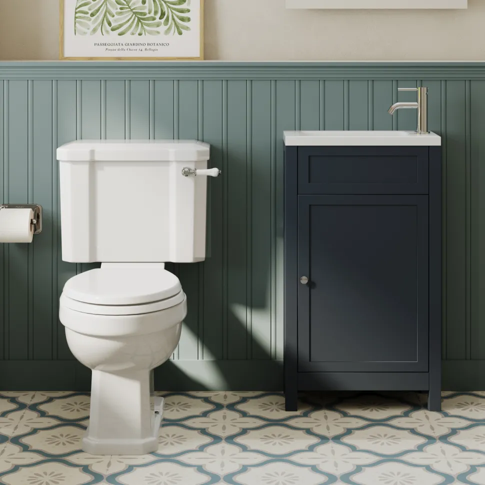 Butler & Rose Catherine Traditional Cloakroom Toilet & Vanity Unit Bathroom Suite