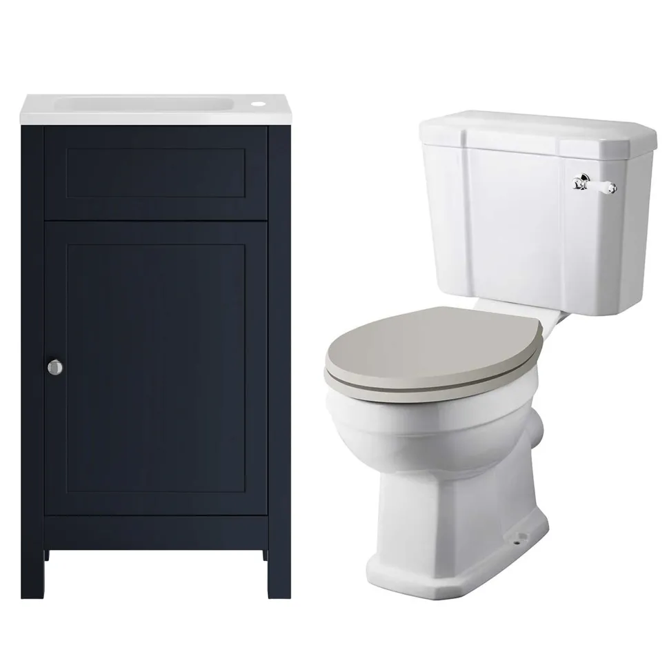Butler & Rose Catherine Traditional Cloakroom Toilet & Vanity Unit Bathroom Suite
