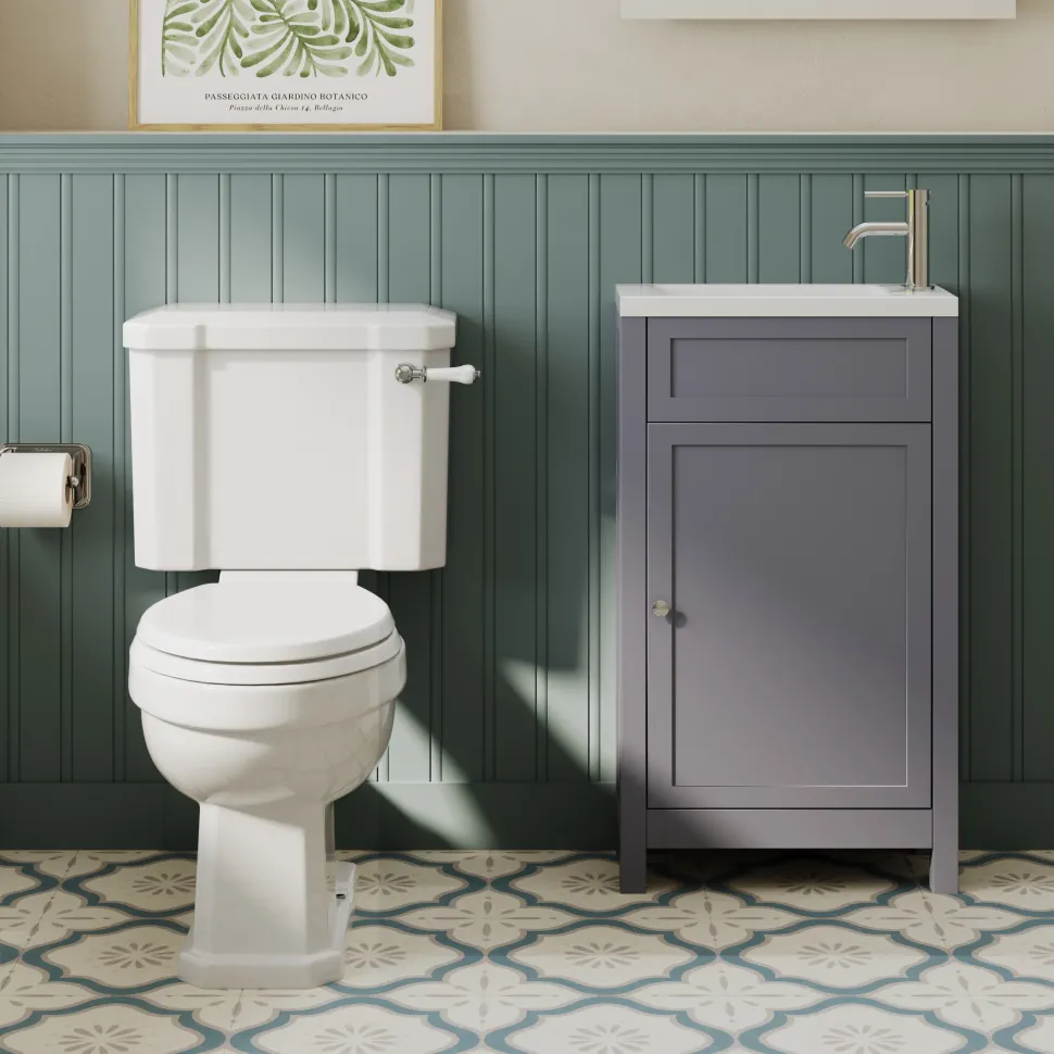 Butler & Rose Catherine Traditional Cloakroom Toilet & Vanity Unit Bathroom Suite