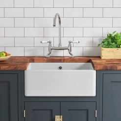 Butler & Rose Ceramic Fireclay Belfast / Butler Kitchen Sink - 595 x 450mm