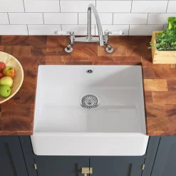 Butler & Rose Ceramic Fireclay Belfast / Butler Kitchen Sink - 595 x 450mm