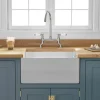 Butler & Rose Ceramic Fireclay Belfast Traditional Kitchen Sink with Weir Overflow - 595 x 455mm