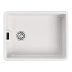 Butler & Rose Ceramic Fireclay Belfast Traditional Kitchen Sink with Weir Overflow - 595 x 455mm