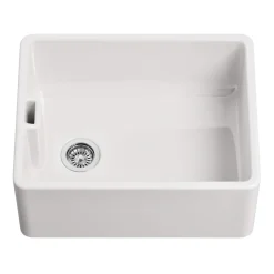 Butler & Rose Ceramic Fireclay Belfast Traditional Kitchen Sink with Weir Overflow - 595 x 455mm