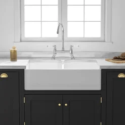 Butler & Rose Ceramic Fireclay Double Belfast Kitchen Sink - 795 x 500mm