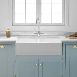 Butler & Rose Ceramic Fireclay Double Belfast Kitchen Sink - 795 x 500mm