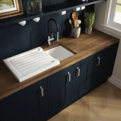 Butler & Rose Ceramic Fireclay Grooved Sink Drainer - 545 x 467mm